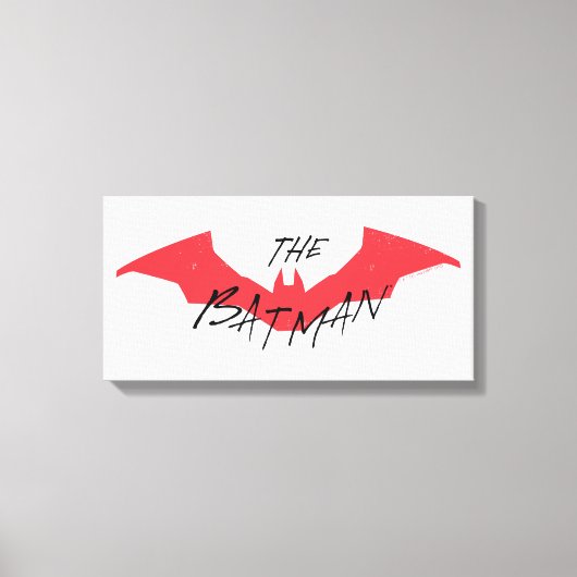 Batman Handwritten Bat Logo Canvas Afdruk (Voorkant)