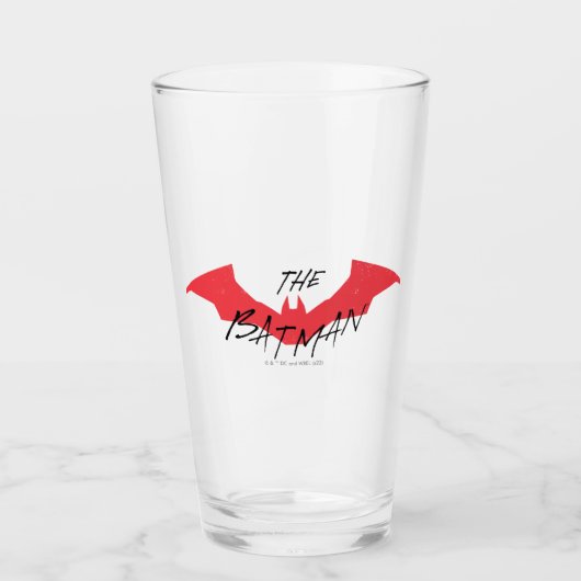 Batman Handwritten Bat Logo Glas (Voorkant)