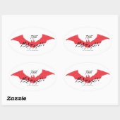 Batman Handwritten Bat Logo Ovale Sticker (Vel)