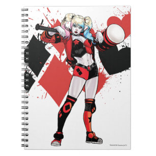 Batman Harley Quinn Hearts & Diamonds Splatter Notitieboek