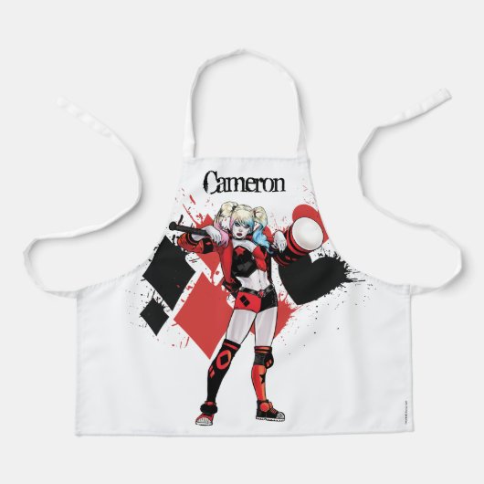 Batman | Harley Quinn Hearts & Diamonds Splatter Schort (Voorkant)