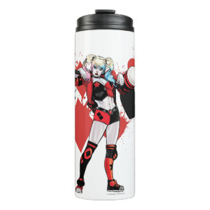 Batman   Harley Quinn Hearts & Diamonds Splatter Thermosbeker