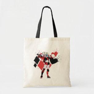 Batman   Harley Quinn Hearts & Diamonds Splatter Tote Bag