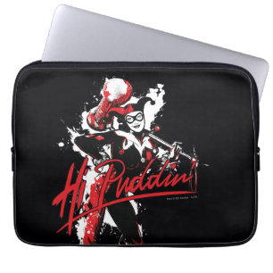 Batman Harley Quinn "Hi Puddin" Ink Art Laptop Sleeve