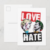 Batman | Harley Quinn & Joker Love/Hate Briefkaart (Voorkant / Achterkant)