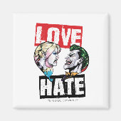 Batman | Harley Quinn & Joker Love/Hate Magneet (Voorkant)