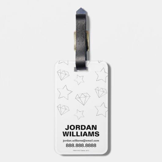 Batman | Harley Quinn "kom uit en speel Puddin" Bagagelabel (Achterkant verticaal)