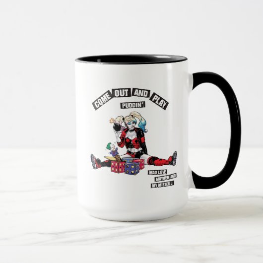 Batman | Harley Quinn "kom uit en speel Puddin" Mok (Rechts)