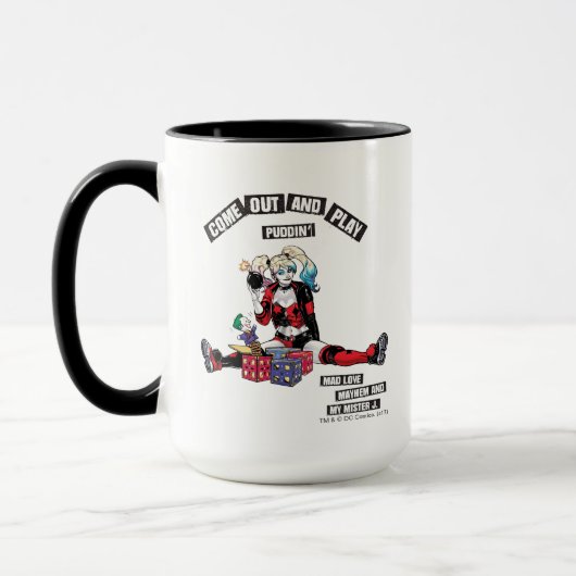 Batman | Harley Quinn "kom uit en speel Puddin" Mok (Links)