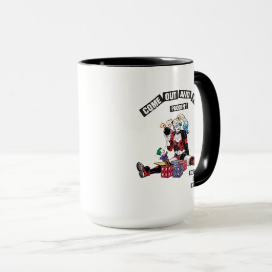 Batman | Harley Quinn "kom uit en speel Puddin" Mok (Voorkant rechts)