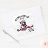 Batman | Harley Quinn "kom uit en speel Puddin" Vierkante Sticker (Envelop)