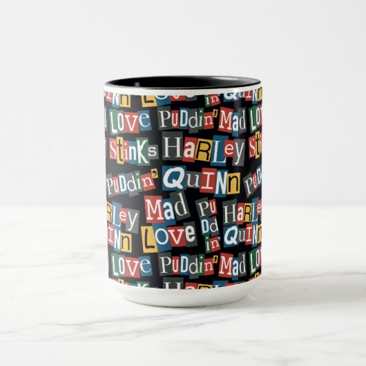 Batman | Harley Quinn Ransom Note Style Patroon Mok (Midden)