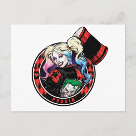 Batman | Harley Quinn Winking with Mallet Briefkaart