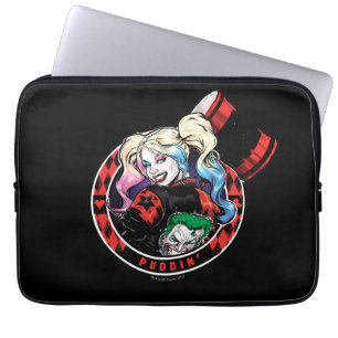 Batman   Harley Quinn Winking with Mallet Laptop Sleeve