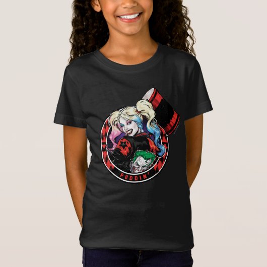 Batman | Harley Quinn Winking with Mallet T-shirt (Voorkant)