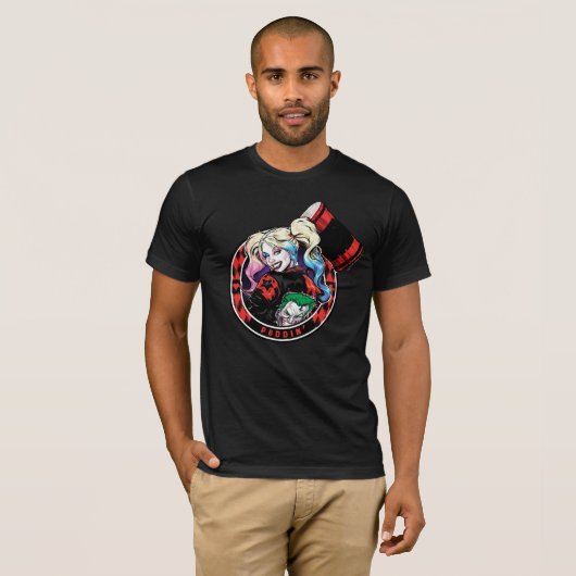 Batman | Harley Quinn Winking with Mallet T-shirt (Voorkant volledig)