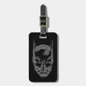 Batman Head Mantra Bagagelabel (Voorkant verticaal)