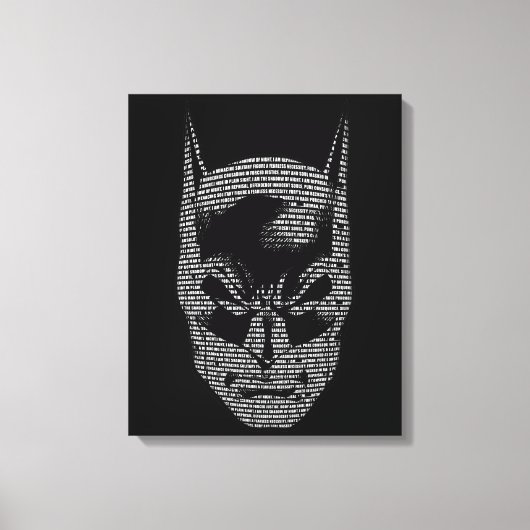 Batman Head Mantra Canvas Afdruk (Voorkant)