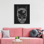 Batman Head Mantra Canvas Afdruk (Insitu (Woonkamer))