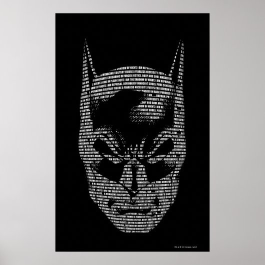 Batman Head Mantra Poster (Voorkant)