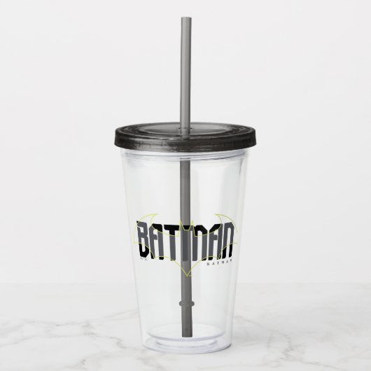 Batman Hi-Tech Naam Graphic Acryl Drinkbeker (Voorkant)