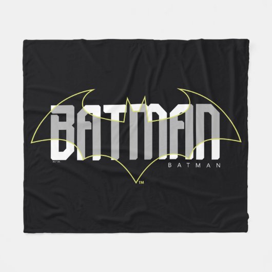 Batman Hi-Tech Naam Graphic Fleece Deken (Voorkant (Horizontaal))