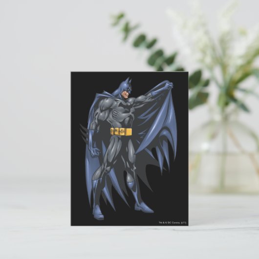 Batman houdt cape-side briefkaart (Staand voorkant)