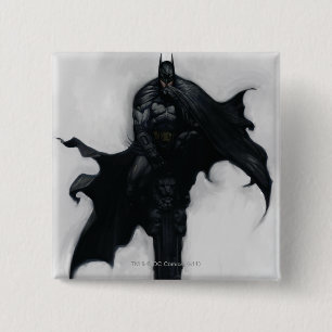 Batman Illustratie Vierkante Button 5,1 Cm
