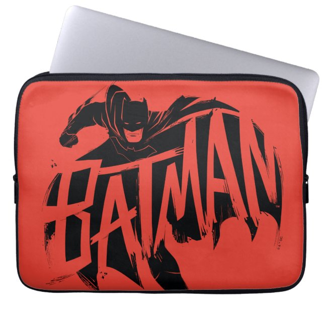 Batman Ink Brush-naam Laptop Sleeve (Voorkant)