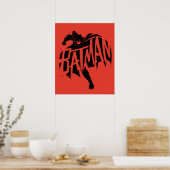 Batman Ink Brush-naam Poster (Keuken)