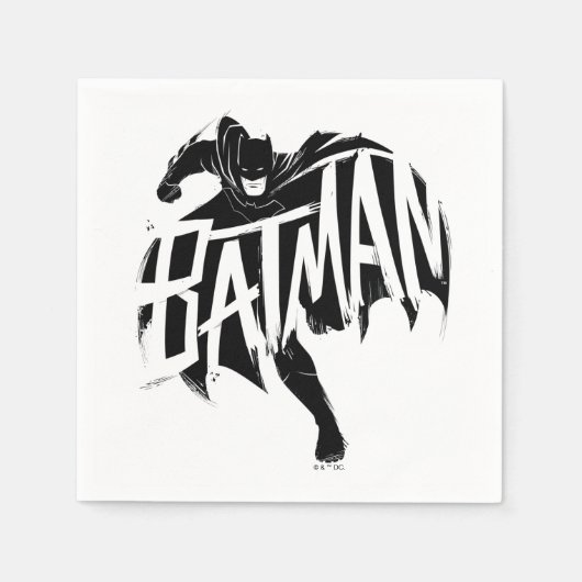 Batman Ink Brush-naam Servet (Voorkant)