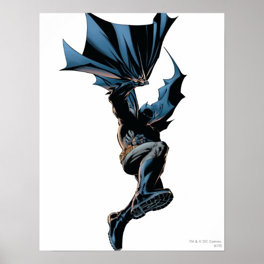 Batman Jumping Down Action Shot Poster (Voorkant)