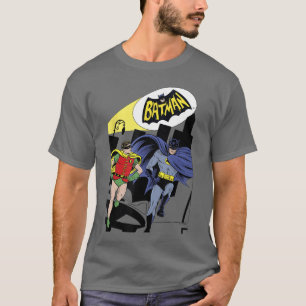 Batman Klassieke Batman Robin-stripverhaal Spotlig T-shirt