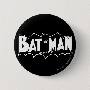 Batman Kracht van goede 60s Logo Ronde Button 5,7 Cm