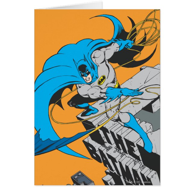 Batman lance Batarang sur le toit (Devant)