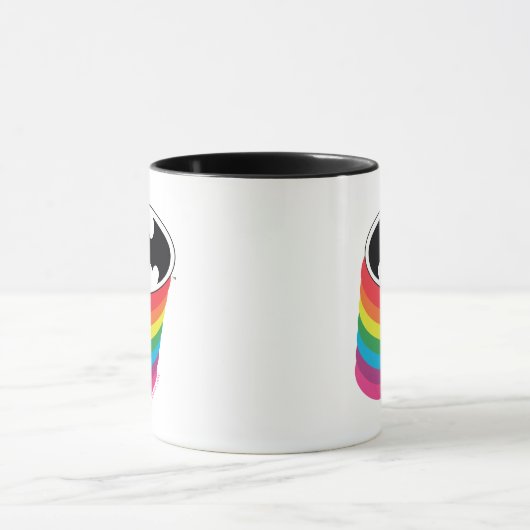 Batman Layered Rainbow Logo Mok (Midden)
