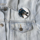 Batman Leaping Side Uitzicht Ronde Button 5,7 Cm (In situ)