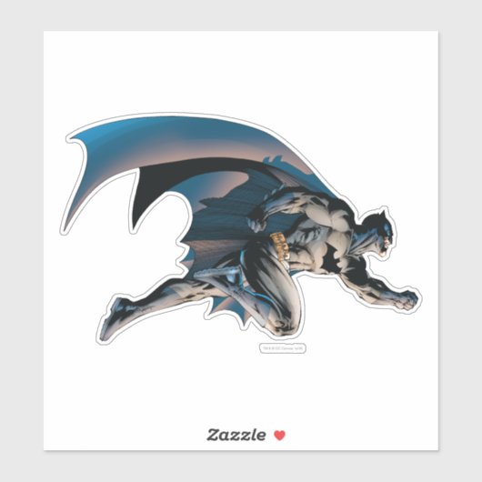 Batman Leaping Side Uitzicht Sticker (Vel)