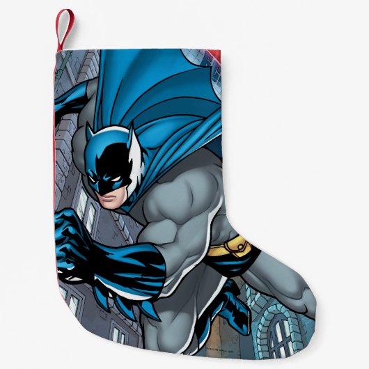 Batman Leaps - Voorwaarts Kleine Kerstsok (Voorkant)
