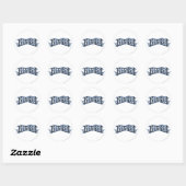 Batman | Logo blauwe letters Ronde Sticker (Vel)