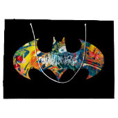 Batman Logo Neon/80s Graffiti Large Cadeauzakje (Achterkant)