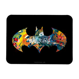 Batman Logo Neon/80s Graffiti Magneet