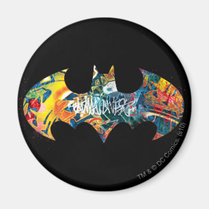 Batman Logo Neon/80s Graffiti Magneet