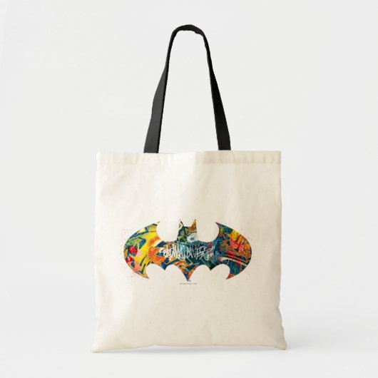 Batman Logo Neon 80's Graffiti Tote Bag (Voorkant)