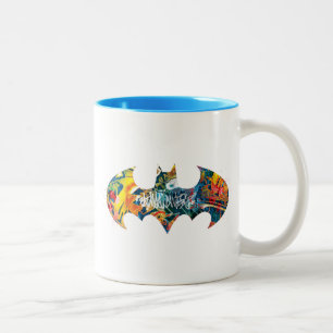 Batman Logo Neon/80s Graffiti Tweekleurige Koffiemok