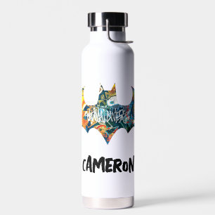 Batman Logo Neon 80's Graffiti Waterfles