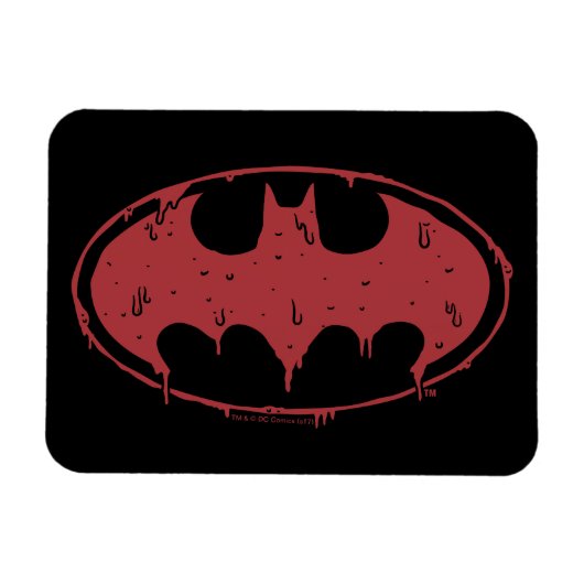 Batman | Logo Oozing Red Bat Magneet (Horizontaal)