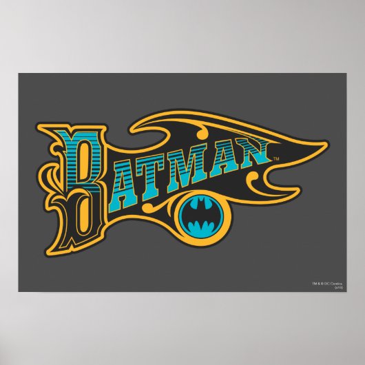 Batman | Logo Turquoise Poster (Voorkant)