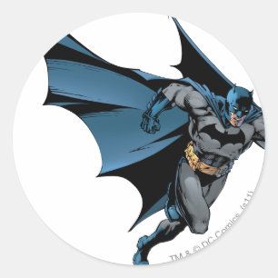 Batman loopt met gekletter ronde sticker