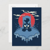 Batman Lune Rouge Avec Carte Postale Logo (Devant / Derrière)